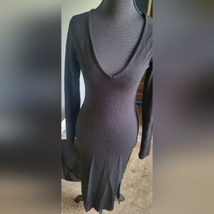 Heart Hips Black Long Sleeve Dress